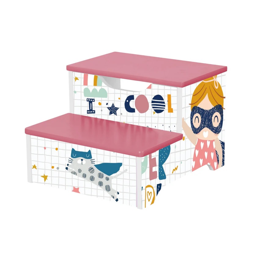 Inaltator cu doua trepte si spatiu depozitare din lemn MDF Ginger Home Super Girl - 2 | YEO