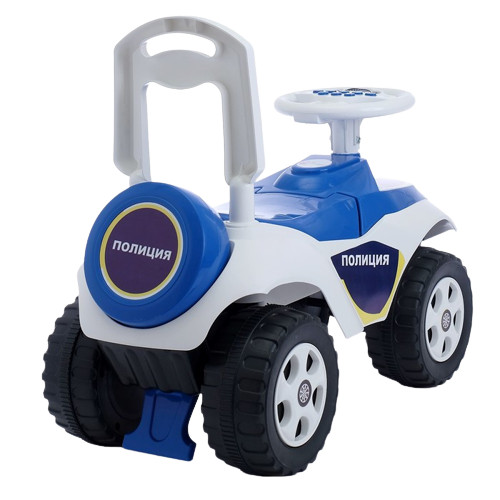 Masinuta Ride-on Doloni cu sunete si lumini alb cu albastru - 1