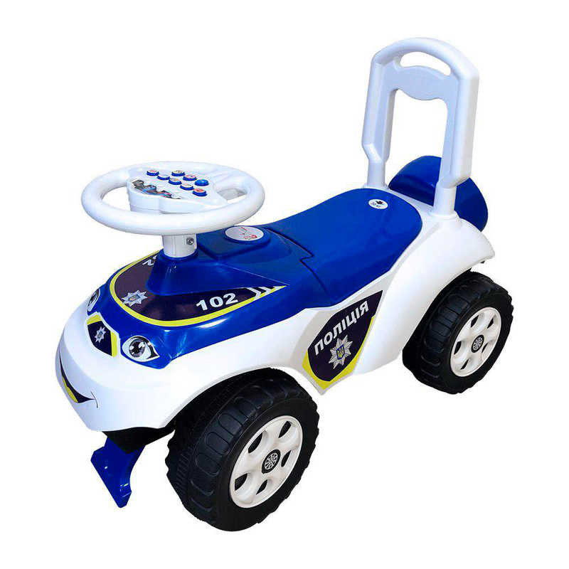 Masinuta Ride-on Doloni cu sunete si lumini alb cu albastru - 2