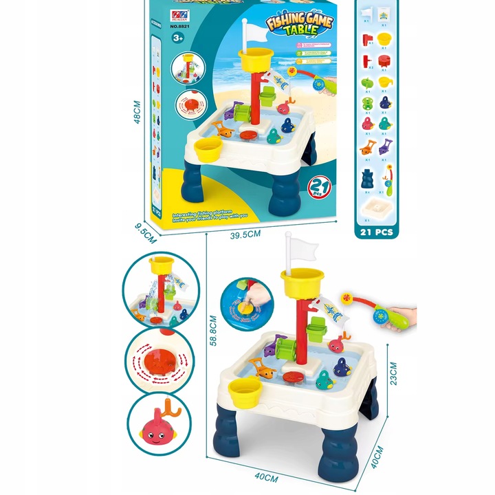 Masuta de pescuit interactiva cu apa si nisip Fishing Table - 2 | YEO