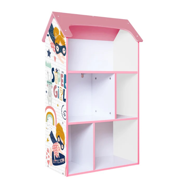 Organizator casuta din lemn Ginger Home pentru jucarii si carti Super Girl - 2