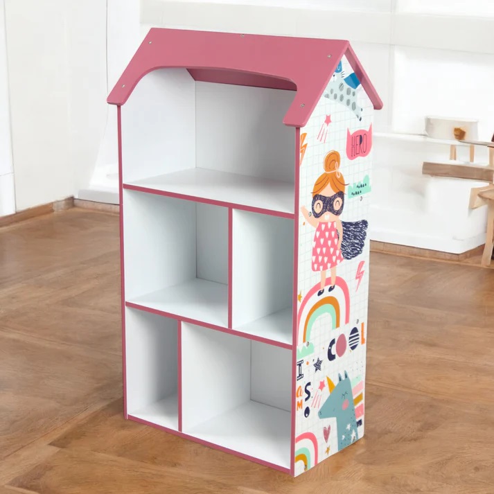 Organizator casuta din lemn Ginger Home pentru jucarii si carti Super Girl - 5