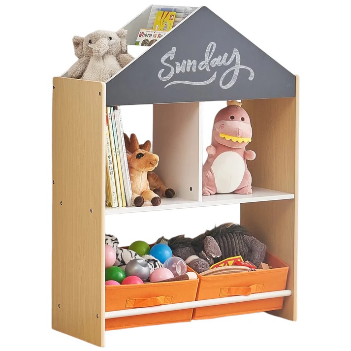 Organizator din lemn pentru jucarii si carti Ginger Home Wood