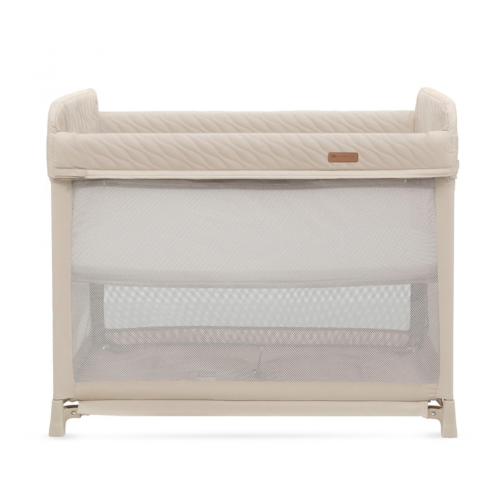 Patut pliabil Kinderkraft Moon Dream Beige, echipat cu o saltea sigura, partile laterale din plasa, geanta inclusa - 2 | YEO