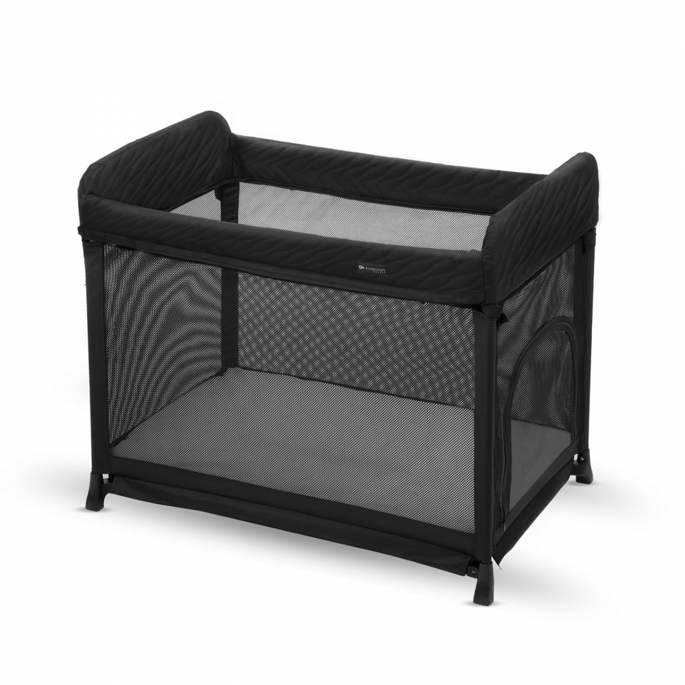 Patut pliabil Kinderkraft Moon Dream Black, echipat cu o saltea sigura, partile laterale din plasa, geanta inclusa - 2 | YEO