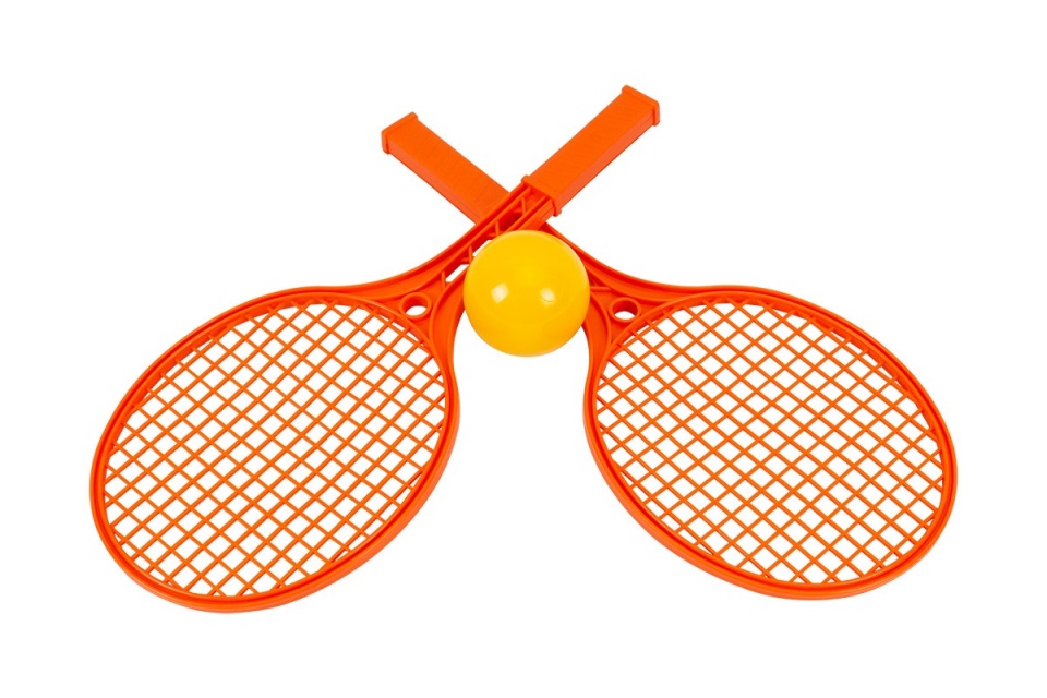 Set rachete de tenis cu minge Technok portocaliu - 1 | YEO