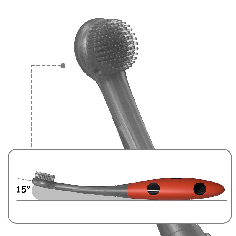 Periuta de dinti din silicon pentru antrenament 6 luni+ Mombella Buburuza