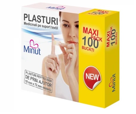 Plasturi Minut pentru rani prim ajutor Maxi pack 100 bucati