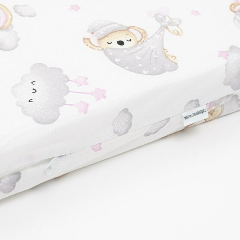 Saltea patut New Baby din spuma cu husa detasabila 120x60x6 cm pink Koala - 1