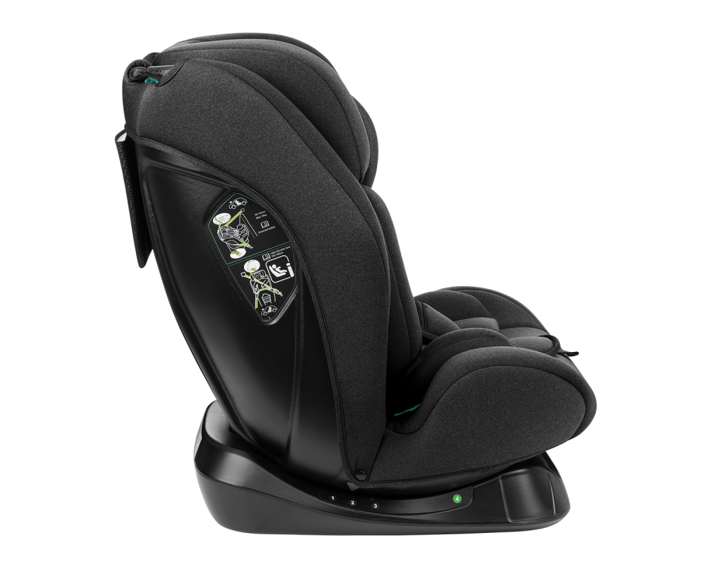 Scaun auto copii KikkaBoo i-Explore i-SIZE Black 40-150 cm,omologat R129,4 pozitii inclinare spatar,Tetiera reglabila 14 nivele,Spuma memorie pe perna tetierei,Husa detasabila,Centuri reglabile,Salteluta reductor inclus - 4