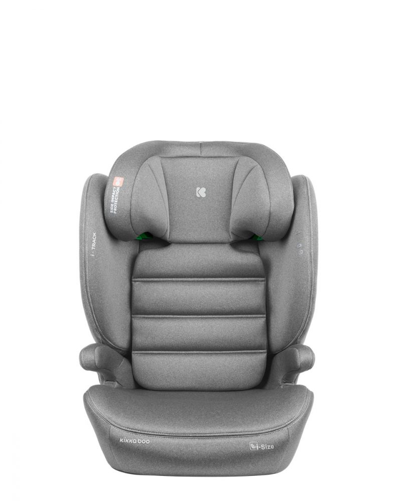 Scaun auto cu isofix KikkaBoo 100-150 cm i-Track i-SIZE Light Grey