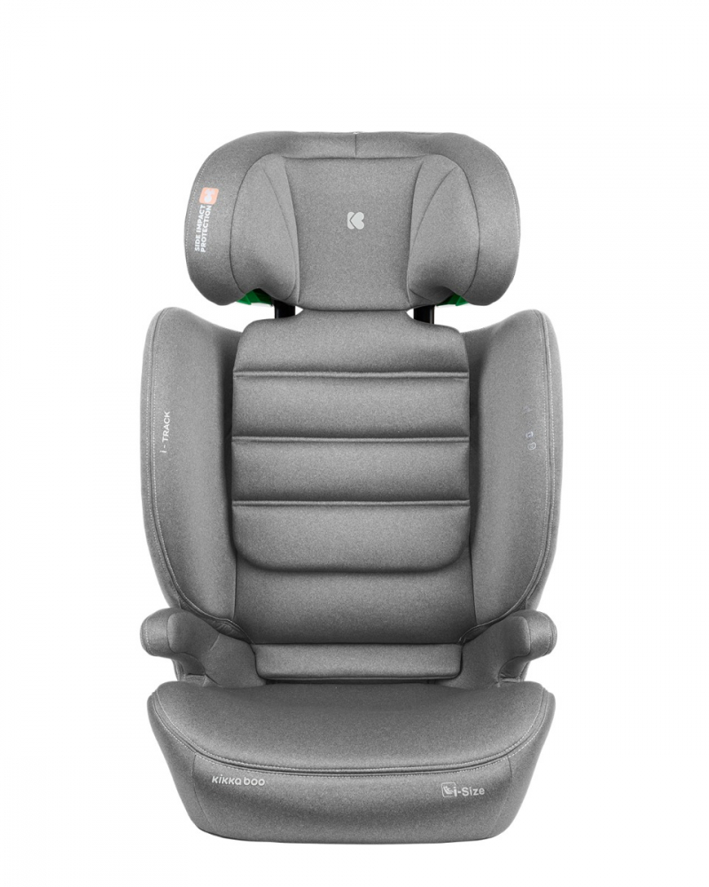 Scaun auto cu isofix KikkaBoo 100-150 cm i-Track i-SIZE Light Grey - 1