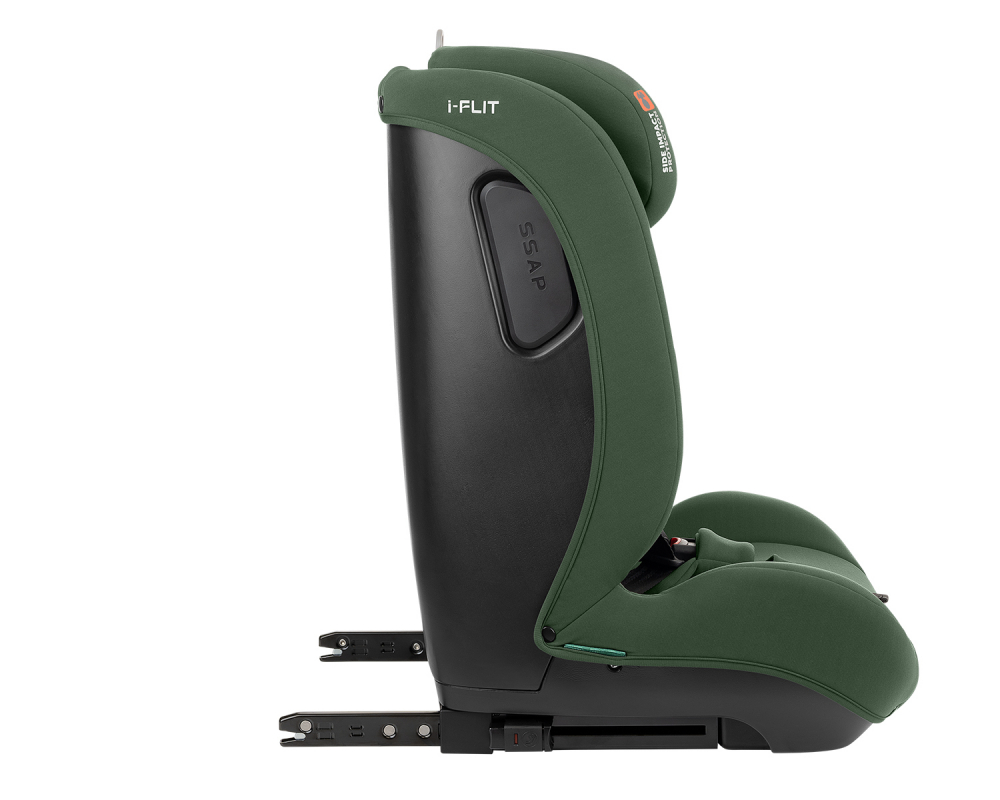 Scaun auto cu isofix KikkaBoo 76-150 cm i-Flit i-SIZE Army Green - 2