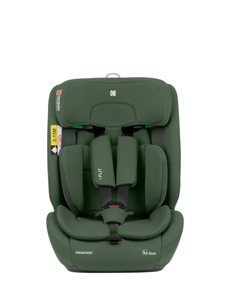 Scaun auto cu isofix KikkaBoo 76-150 cm i-Flit i-SIZE Army Green - 3