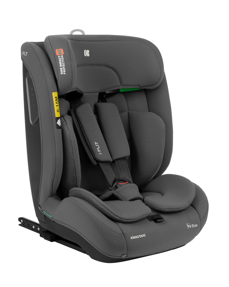 Scaun auto cu isofix KikkaBoo 76-150 cm i-Flit i-SIZE Dark Grey - 6