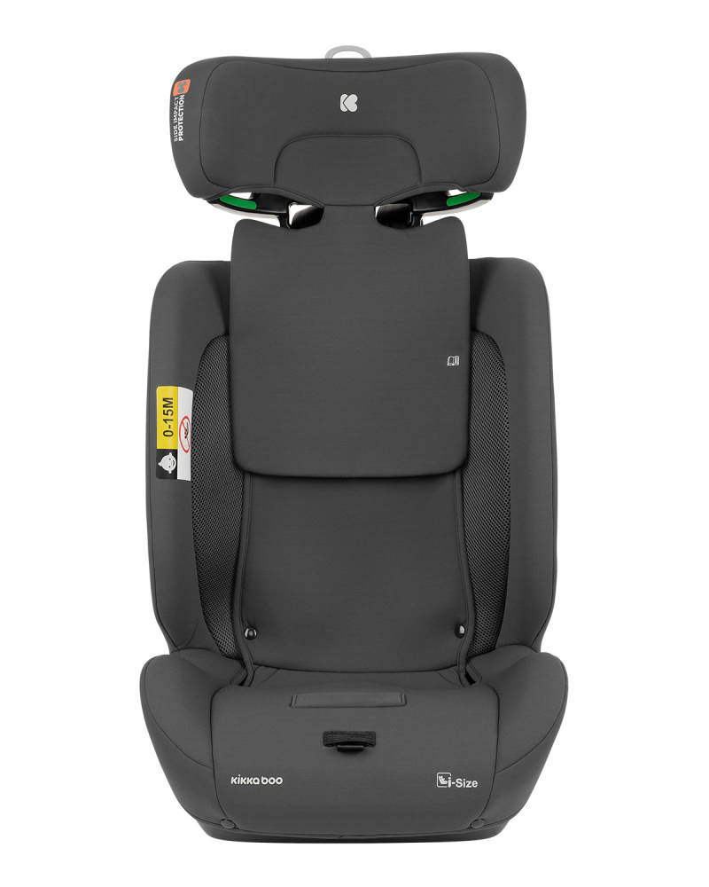 Scaun auto cu isofix KikkaBoo 76-150 cm i-Flit i-SIZE Dark Grey - 1 | YEO