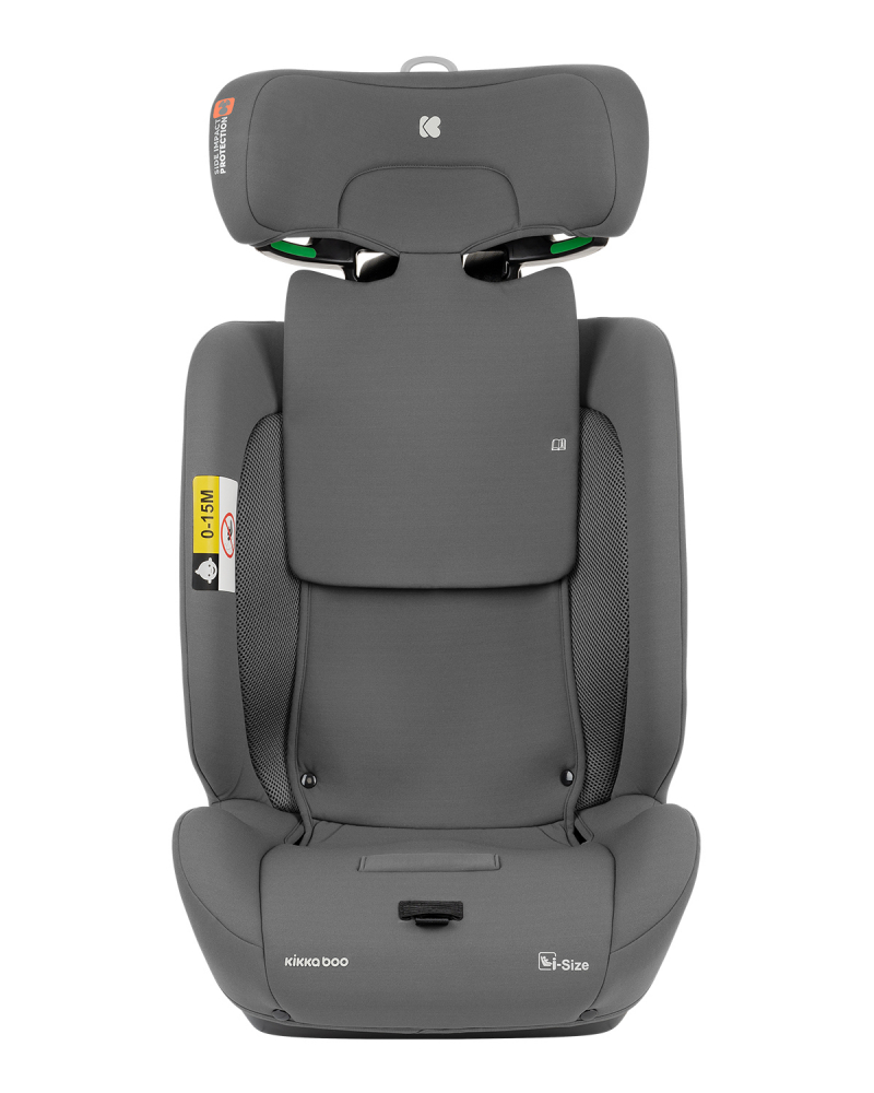 Scaun auto cu isofix KikkaBoo 76-150 cm i-Flit i-SIZE Light Grey - 1 | YEO