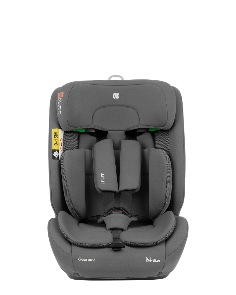 Scaun auto cu isofix KikkaBoo 76-150 cm i-Flit i-SIZE Light Grey - 4