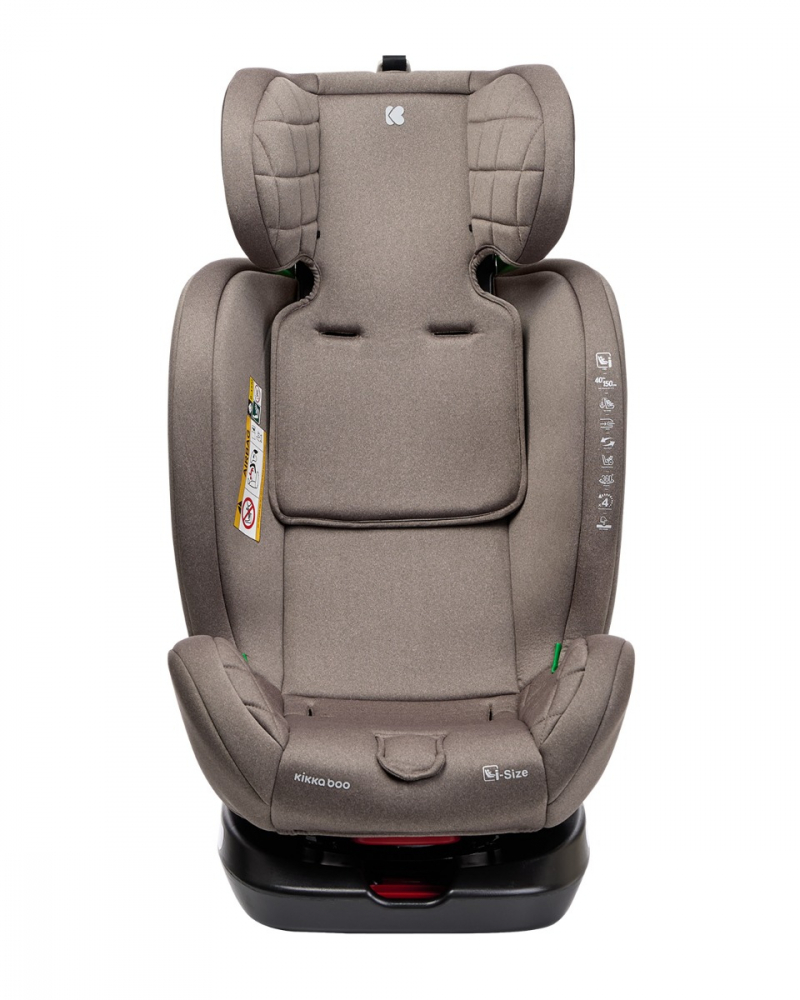 Scaun auto cu isofix si sezut rotativ KikkaBoo 40-150 cm i-Trip i-SIZE Beige