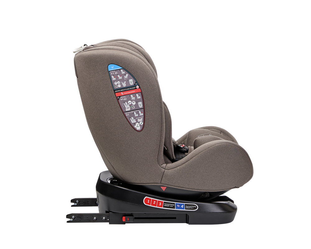 Scaun auto cu isofix si sezut rotativ KikkaBoo 40-150 cm i-Trip i-SIZE Beige - 6