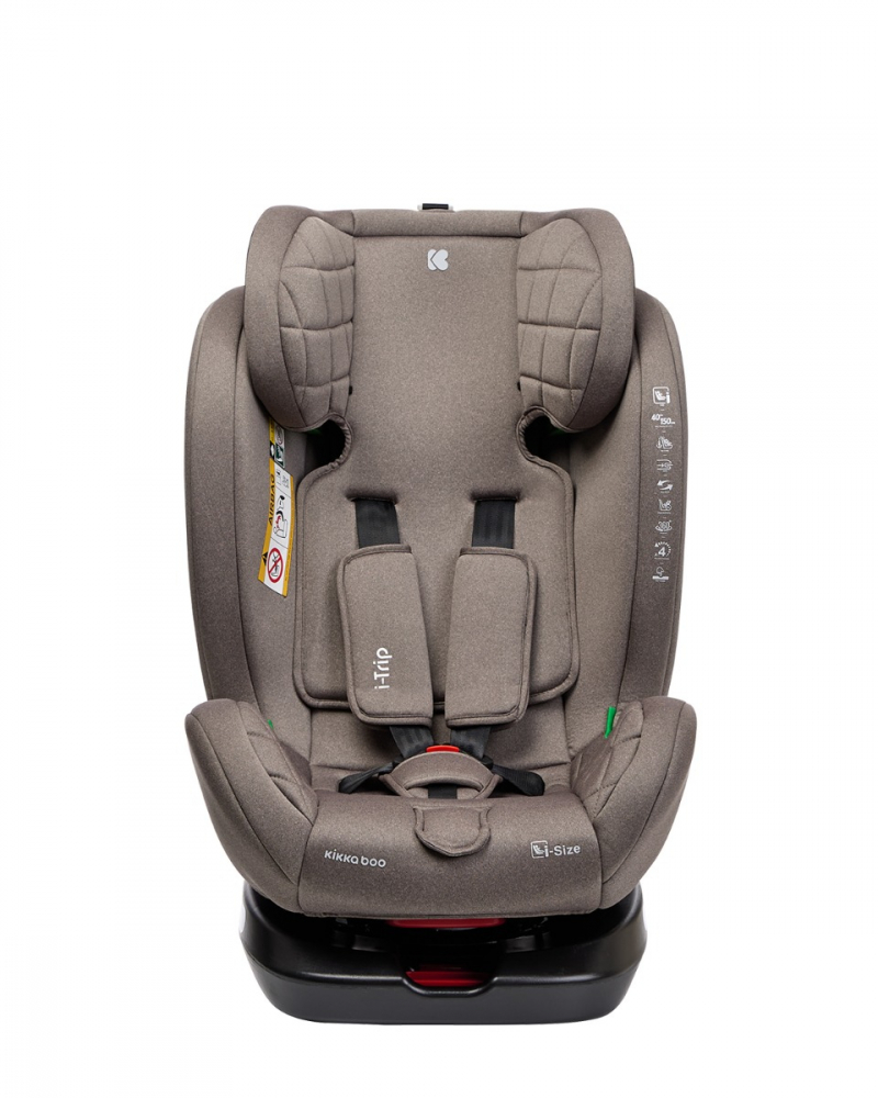 Scaun auto cu isofix si sezut rotativ KikkaBoo 40-150 cm i-Trip i-SIZE Beige - 7