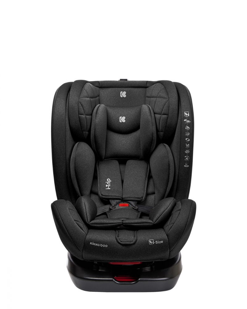 Scaun auto cu isofix si sezut rotativ KikkaBoo 40-150 cm i-Trip i-SIZE Black - 3