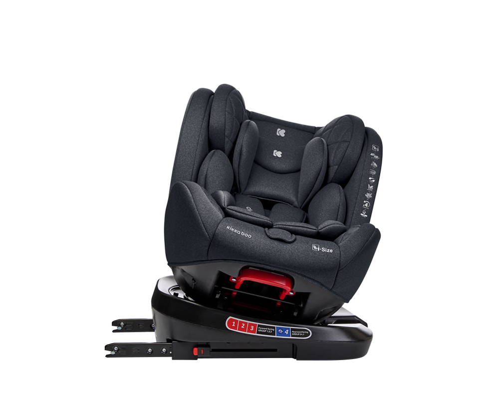 Scaun auto cu isofix si sezut rotativ KikkaBoo 40-150 cm i-Trip i-SIZE Grey - 1 | YEO