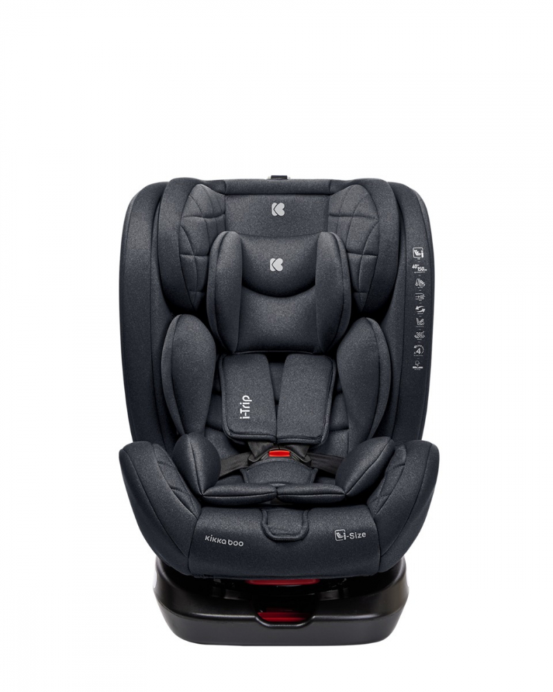 Scaun auto cu isofix si sezut rotativ KikkaBoo 40-150 cm i-Trip i-SIZE Grey - 4