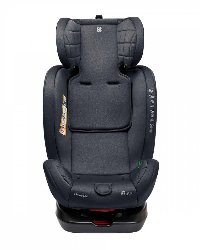 Scaun auto cu isofix si sezut rotativ KikkaBoo 40-150 cm i-Trip i-SIZE Grey - 5