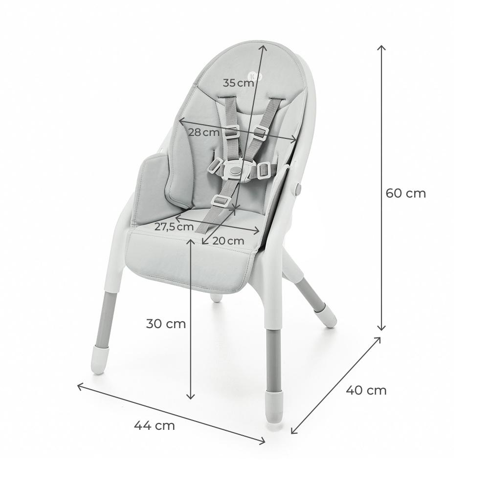 Scaun de masa Kinderkraft Dinnly, transformabil intr-un scaun inalt, husa scaun PU, pana la 15 kg - 4 | YEO