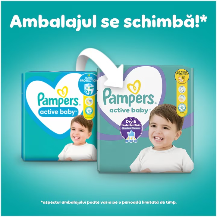 Scutece Pampers Active Baby Mega Box, Marimea 6, 13 -18 kg, 96 buc - 1 | YEO