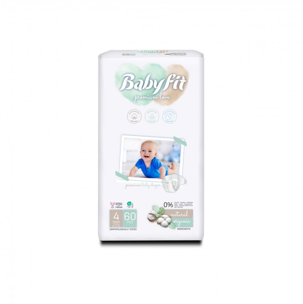 Scutece bebelusi nr. 4 Maxi x 60 buc Baby Fit