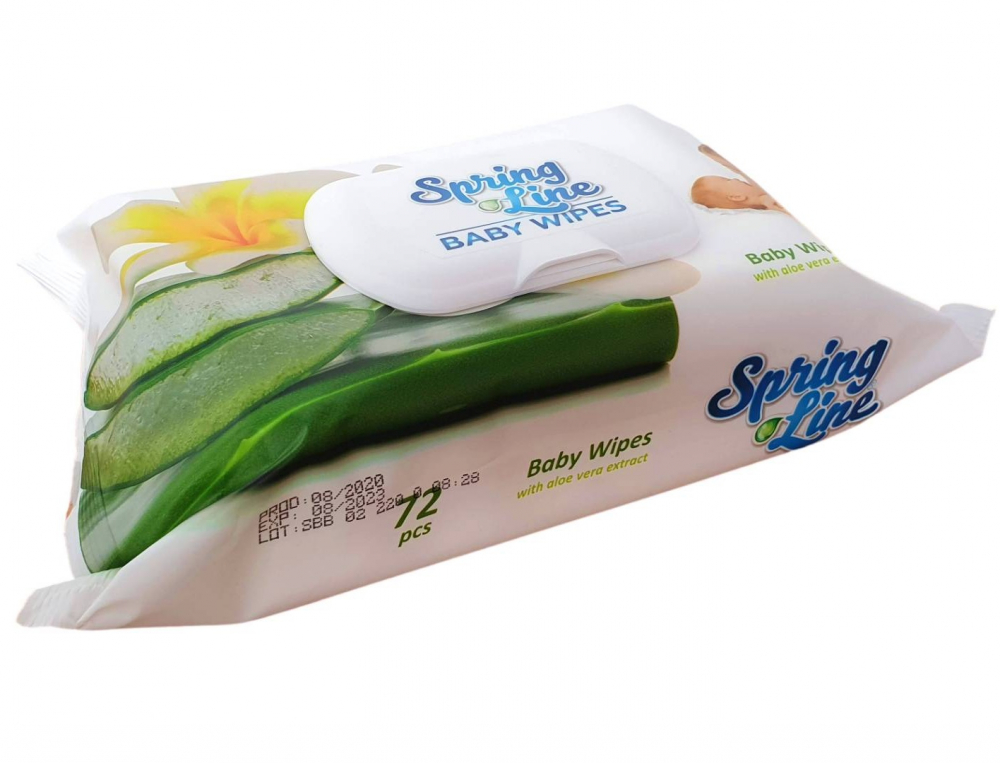 Servetele umede cu Aloe Spring Line Pop Up 120 bucati ambalaj cu capac - 1 | YEO