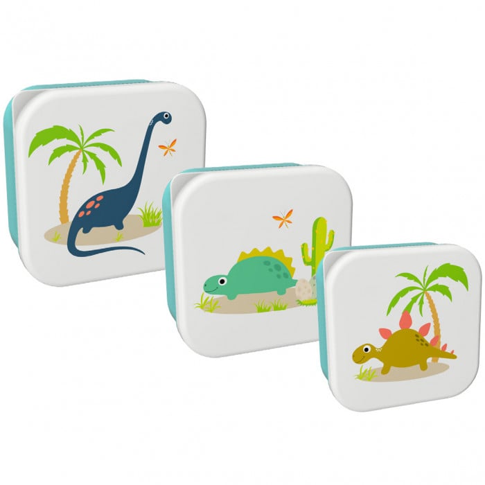 Set 3 cutii pentru alimente dinozaur