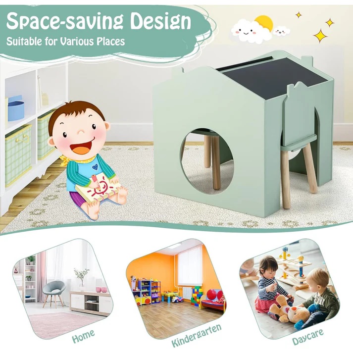 Set masuta multifunctionala cu 2 scaunele pentru desen si scriere Ginger Home Multi Activity - 1