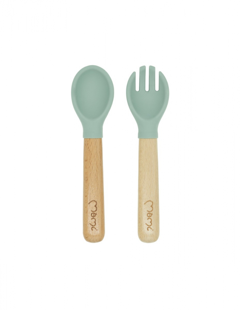 Set pentru diversificare din silicon Momi Ami green - 2 | YEO