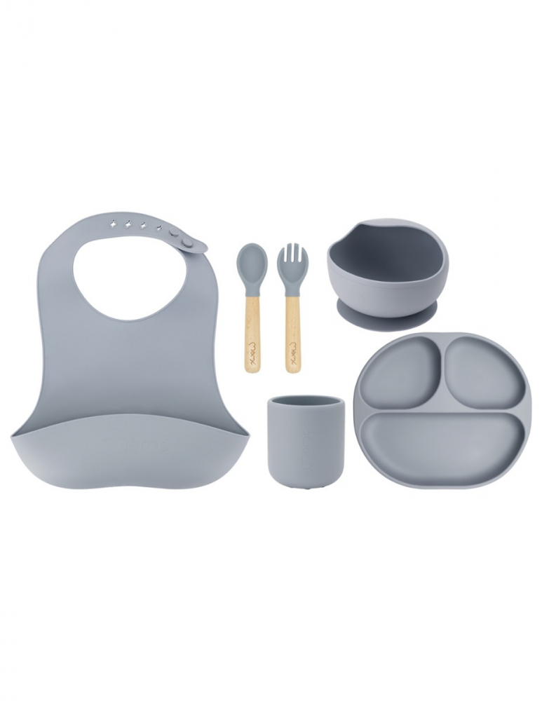 Set pentru diversificare din silicon Momi Ami grey