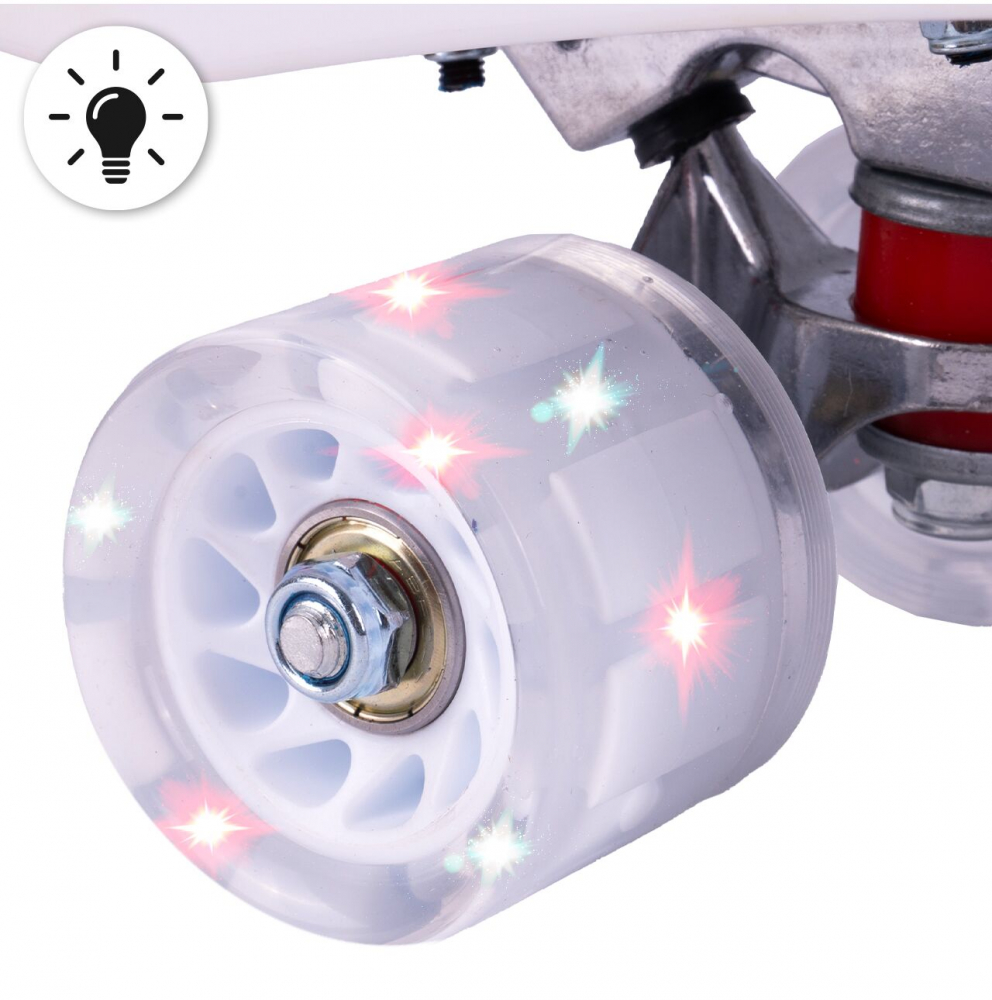 Skateboard pentru copii cu roti LED luminoase si maner - 3