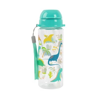 Sticla cu pai din tritan dinozauri 400 ml