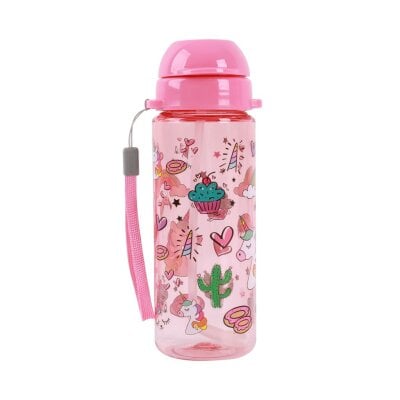 Sticla cu pai din tritan unicorni 400 ml