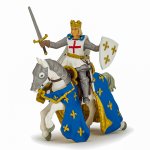 Figurina Saint Louis pe cal Papo