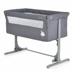 Patut Co-Sleeper multifunctional cu laterala culisanta si functie leganare Moni Mystery Grey