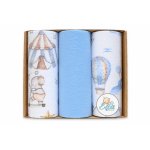 Set 3 scutece din finet 70x80 cm in cutie Blue Mix