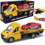 Set Camion de remorcare cu tractiune spate sunete lumini si masinuta inclusa 1:16 Recovery