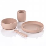 Set complet de masa Jane din silicon cu 4 piese BPA free Pale