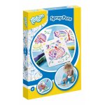 Set creativ de desenat cu sabloane si carioci spray