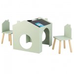 Set masuta multifunctionala cu 2 scaunele pentru desen si scriere Ginger Home Multi Activity