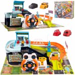 Set circuit interactiv cu obstacole, Volan cu claxon si schimbator de viteze, Parcare supraetajata si 4 masinute incluse, 49.5 x 31.5 x 22.5 cm, Urban Rail
