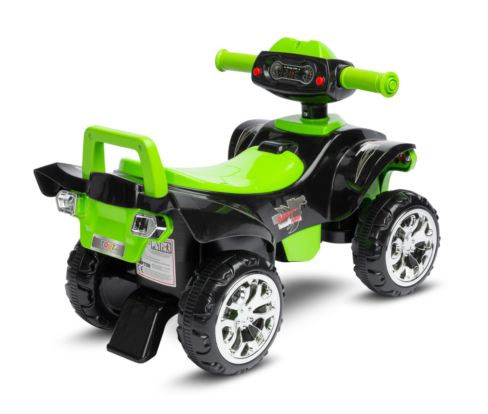 Atv ride-on fara pedale cu sunete, lumini si spatiu de depozitare Toyz Mini Raptor Green - 4