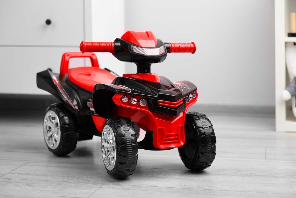 Atv ride-on fara pedale cu sunete, lumini si spatiu de depozitare Toyz Mini Raptor Red - 7